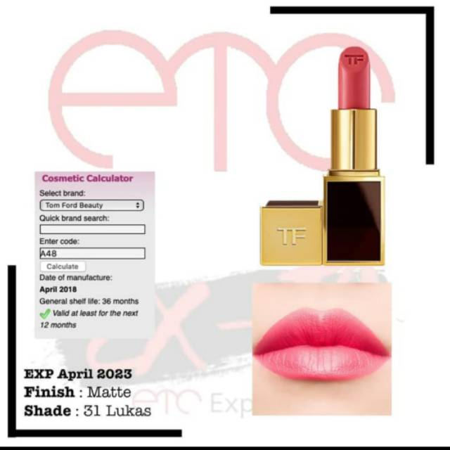 Jual Travel Size Tom Ford Lipstick Lip Color Matte Shade 31 Lukas 2gr |  Shopee Indonesia