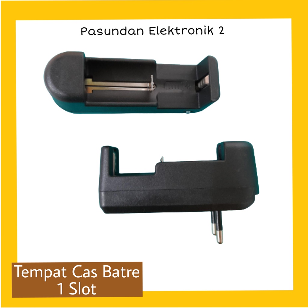 Charger Baterai 18650 Batok Adapter Untuk Batre Cas Li Ion 3,7v Senter VDR