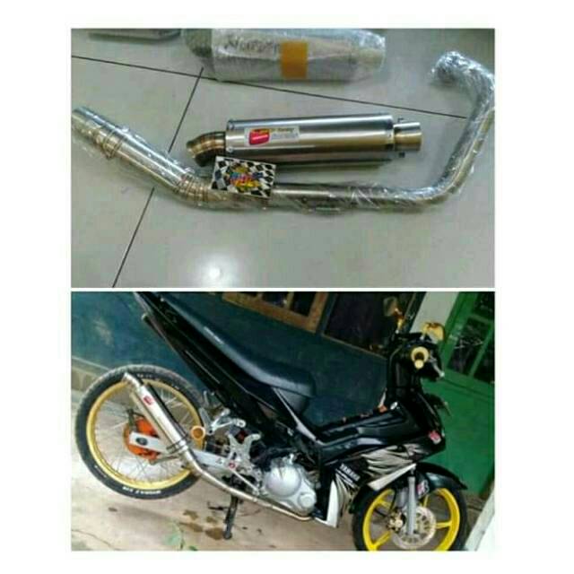 Knalpot CLD Road Race Fulsystem Jupiter MX New Jupiter MX Lama