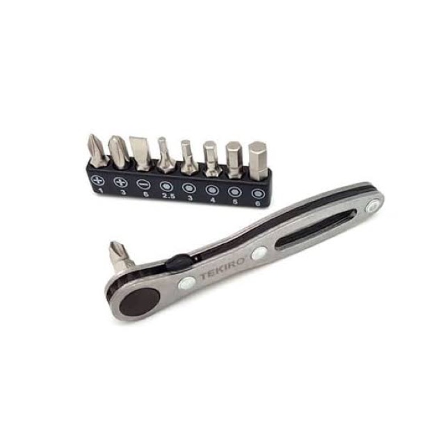 TEKIRO INSERT RACHET SCREWDRIVER 9PCS BITS