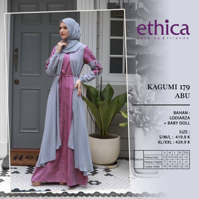 ETHICA | GAMIS DRESS MUSLIMAH KAGUMI 179 ABU D20P