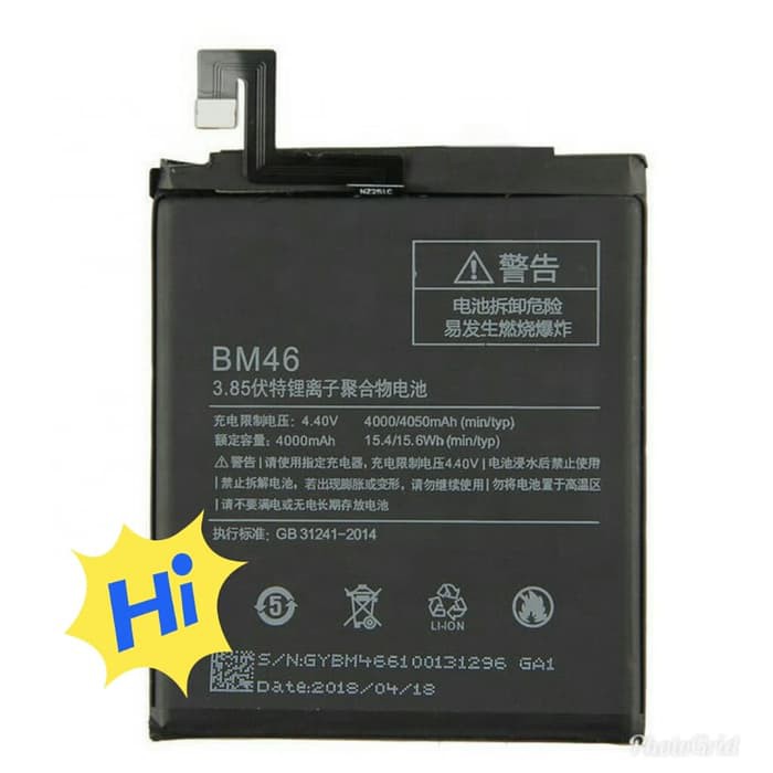 BM46 ORI Baterai Xiaomi Redmi Note 3 / BM46 / BM-46 / BM 46 ORIGINAL