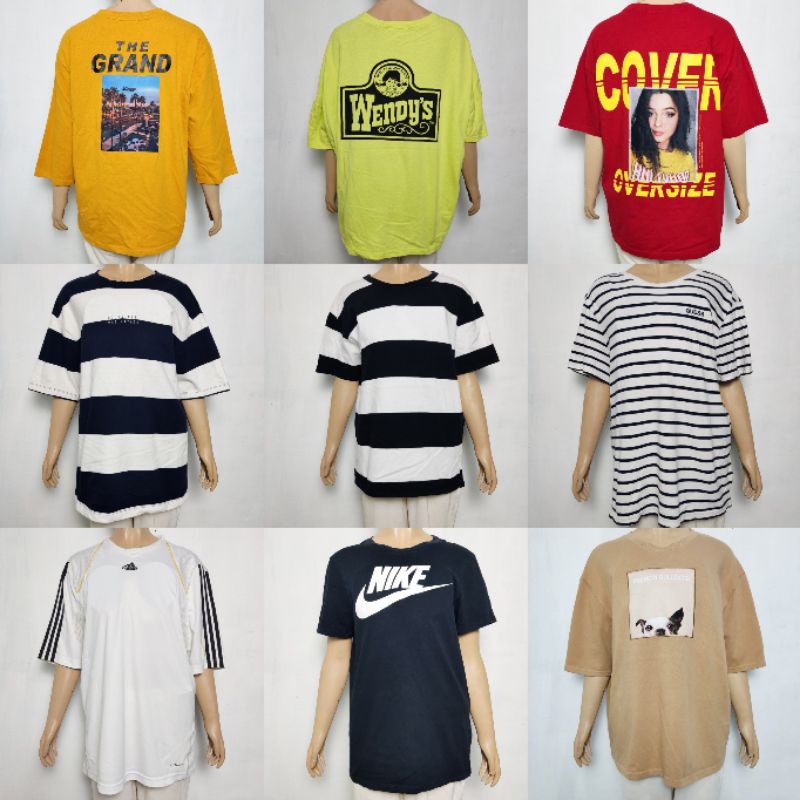 THRIFT KAOS  OVERSIZE   KAOS UNISEX PRIA WANITA T SHIRT ATASAN JUMBO