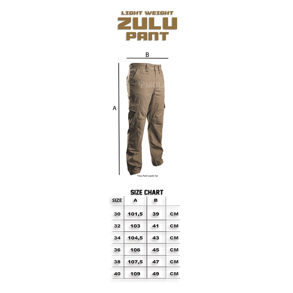 

MOLAY Lightweight Zulu Pant - Coyote Brown