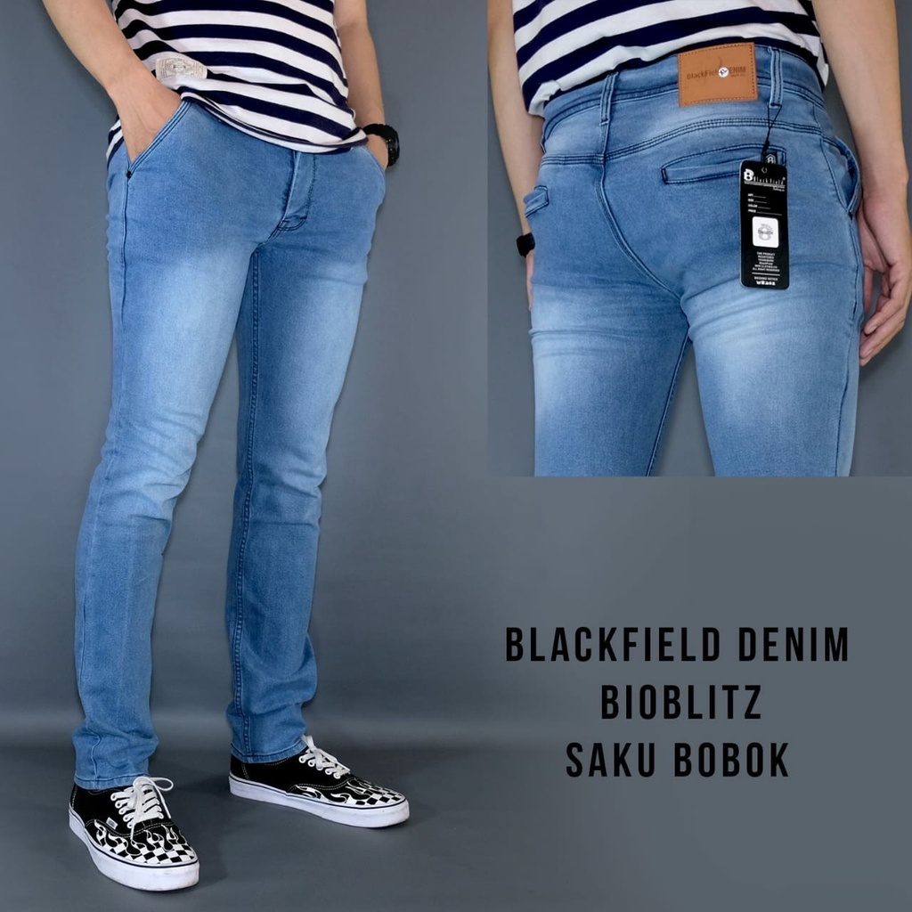 Celana Panjang jeans pria saku bobok original blackfield