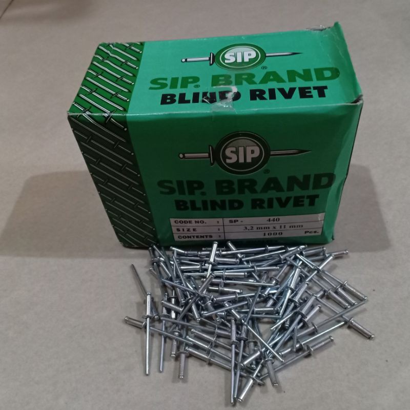 (100 pcs)Paku Rivet 440 (3,2mmx11mm) Sip Brand