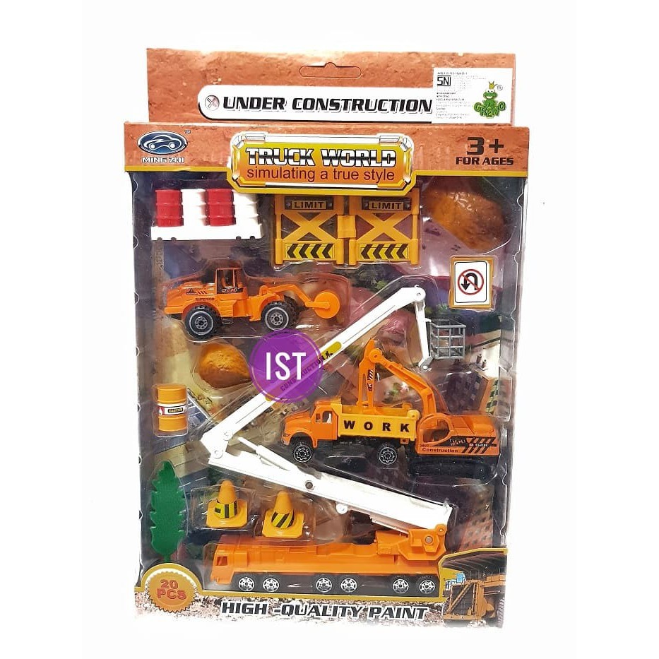 MWN.TOYS Die Cast Contruction Truck World 20 pcs No.MZ615