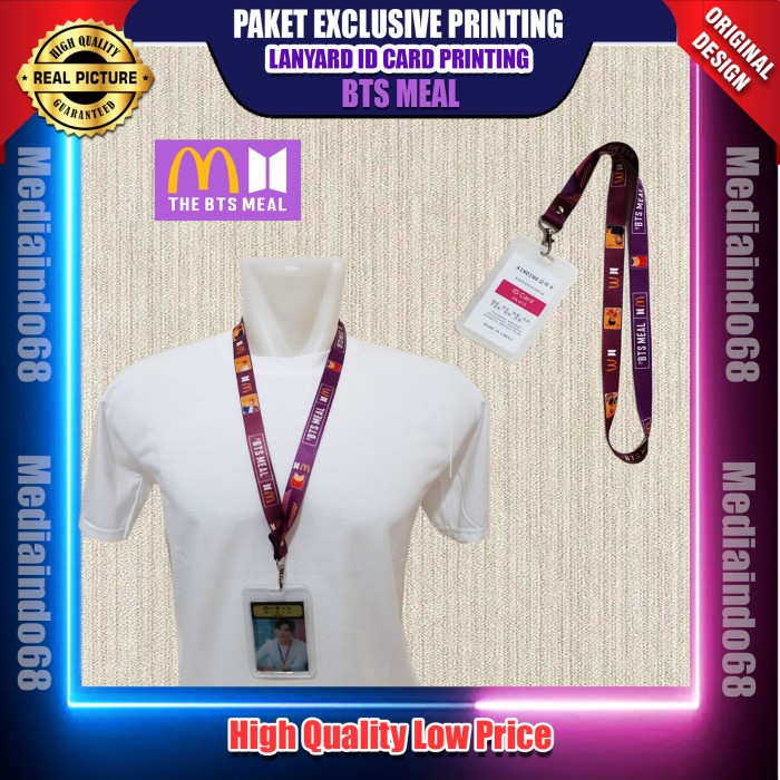 

Bergaransi Bts Meal Lanyard Id Card Printing Full Collor Bagus
