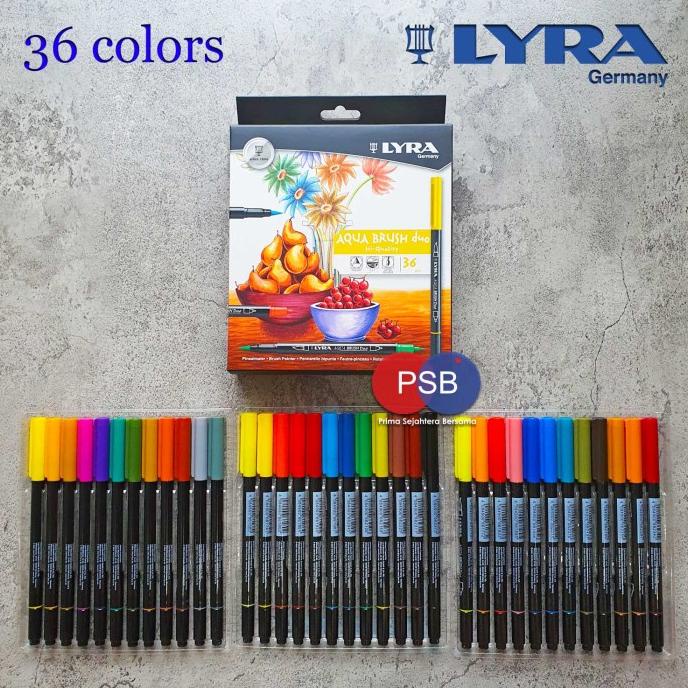 

[[COD]] Lyra Aqua Brush Duo set 36 warna / Brush Pen PROMO Kode 1182