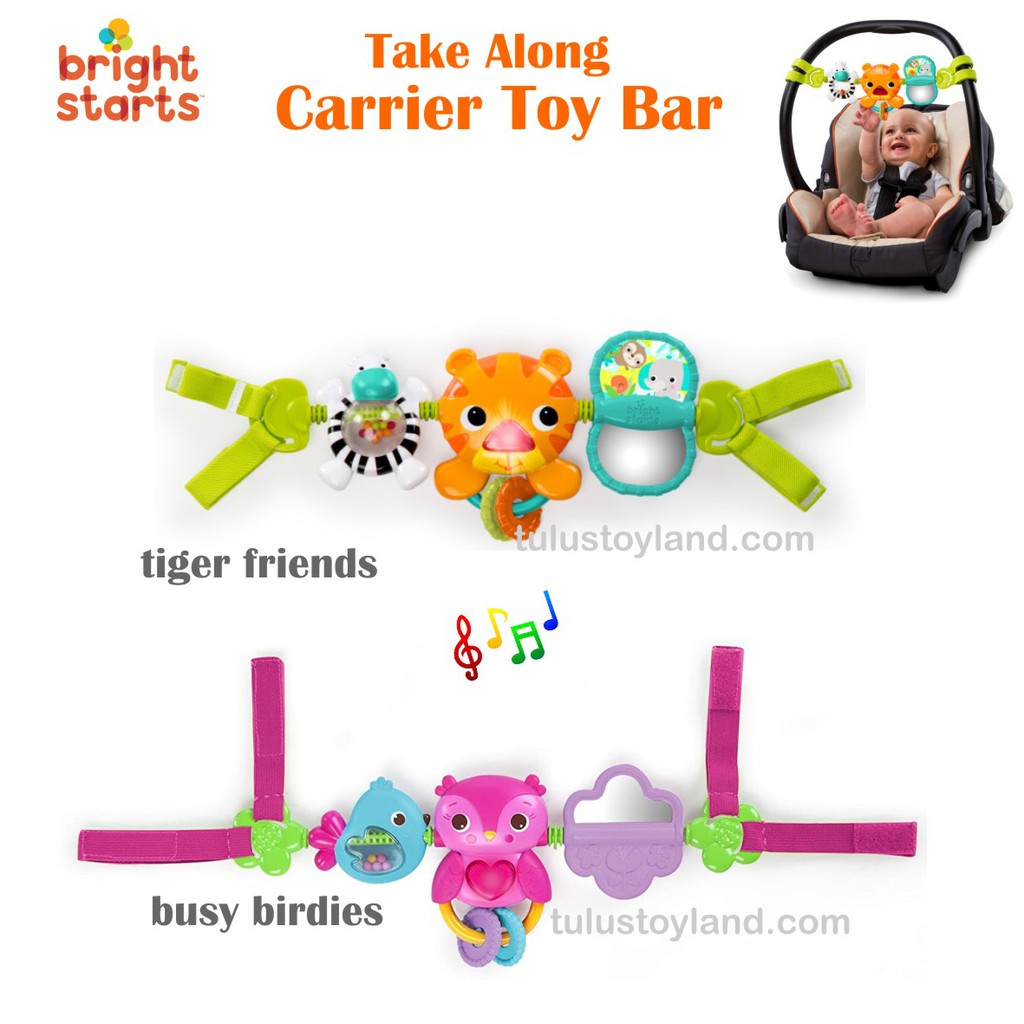 Bright Starts Take Along Carrier Toy Bar Mainan Rattle untuk di car seat stroller ayunan bouncer