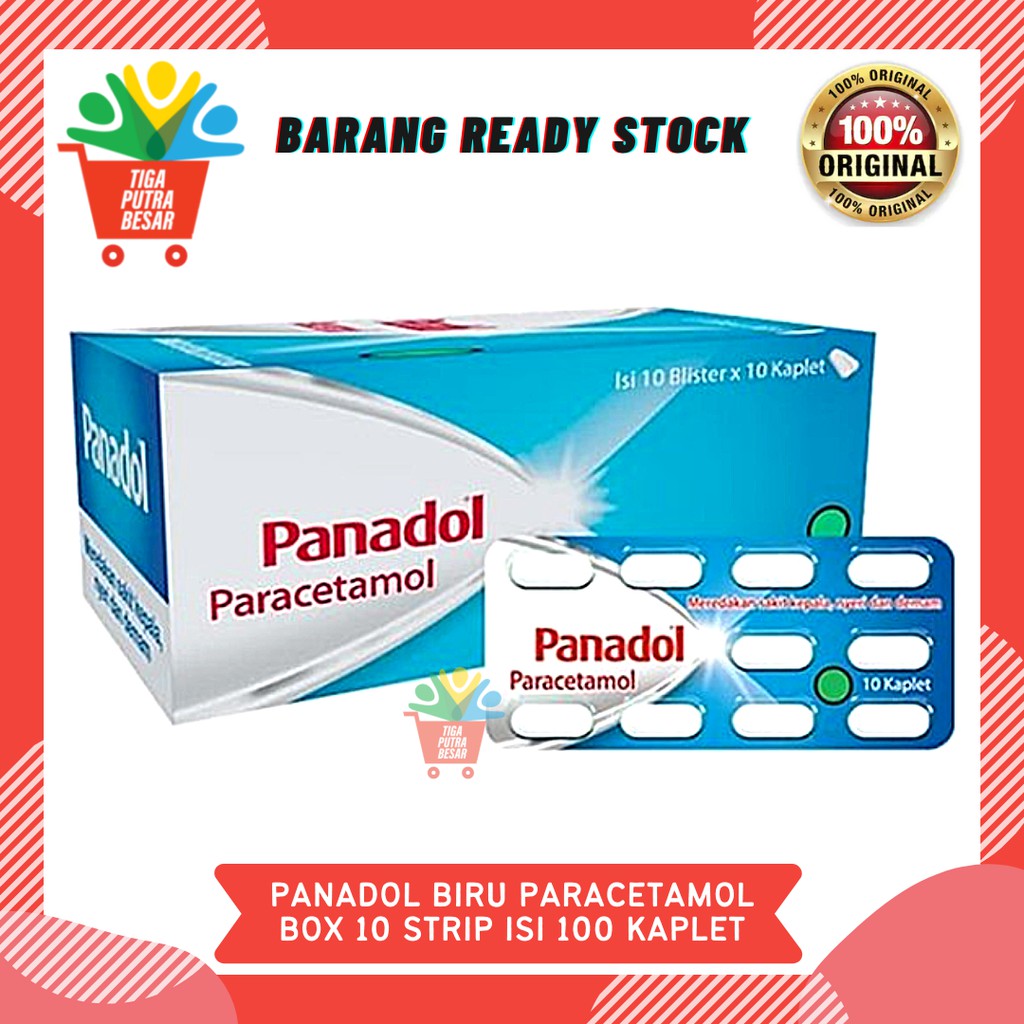 PANADOL BIRU PARACETAMOL 500 MG BOX 10 STRIP ISI 100 KAPLET