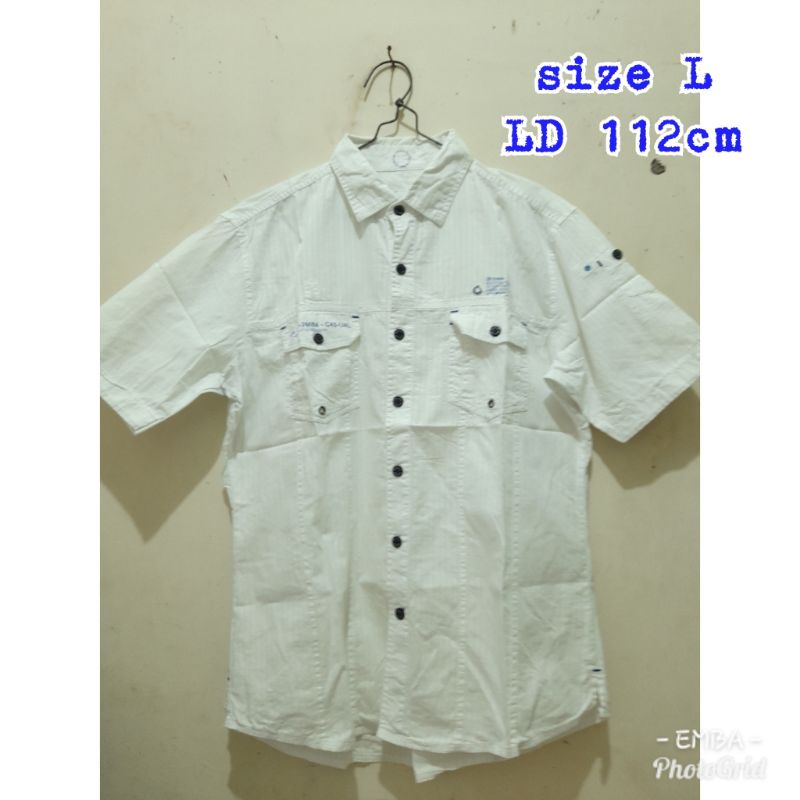 kemeja EMBA ORIGINAL rijekan pabrik putih