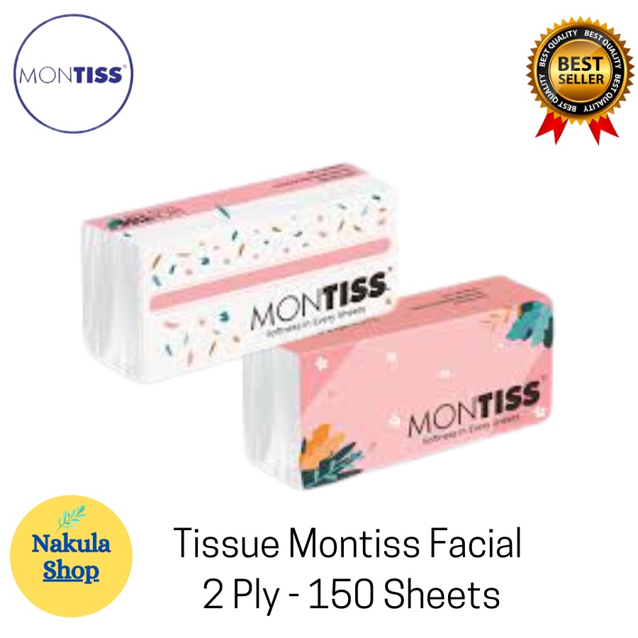 Tissue Tisu Facial Montiss 150 Sheets - 2 Ply