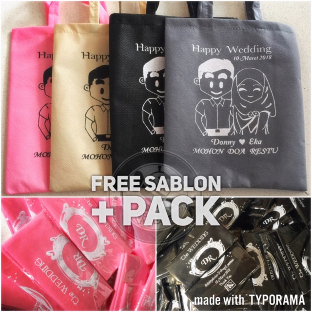 

SOUVENIR PERNIKAHAN I SPUNBOND MURAH I SOUVENIR MURAH I 1KG 100PCS I F20x25 PACKING PLASTIK