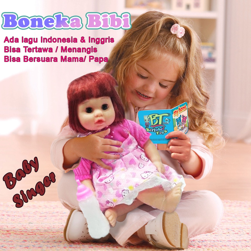 Mainan Anak Perempuan Babydoll Boneka Bayi Susan Bisa Menangis dan Tertawa Kado Anak Perempuan Doll 