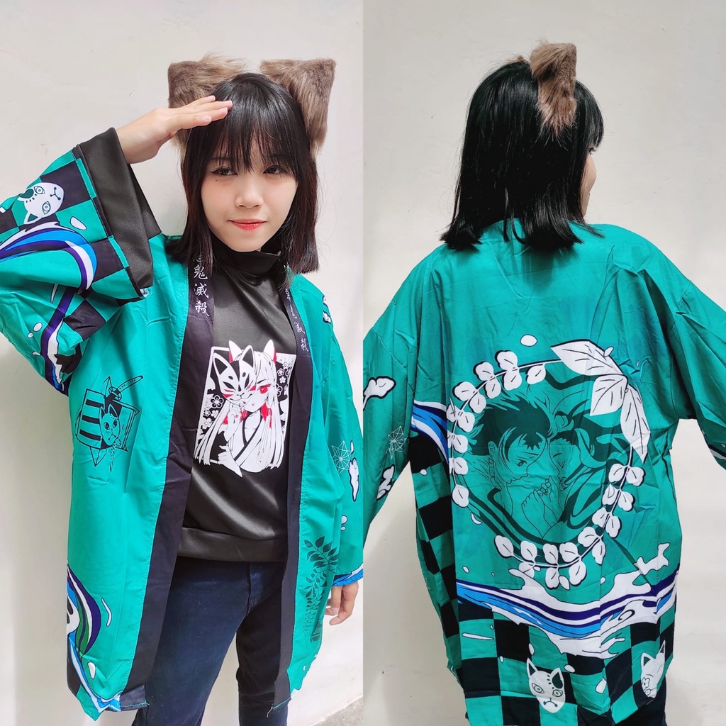 HAORI TANJIRO NEZUKO KIMETSU NO YAIBA CARDIGAN KIMONO