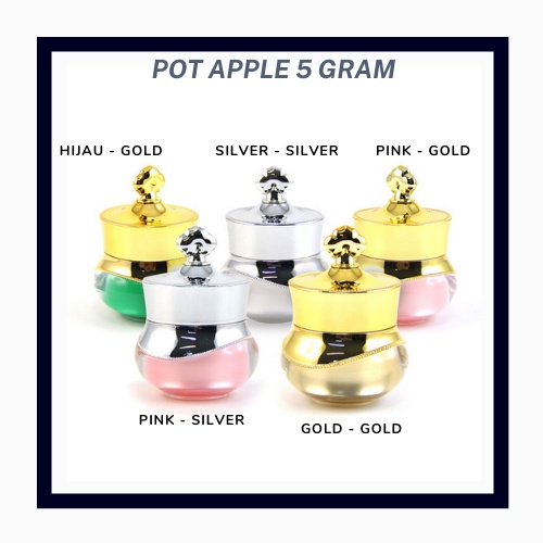 Pot Dome Tutup Gold 5 Gram Ungu / Tempat Bedak Tabur Atau Cream Make Up / Pot Kosmetik Murah