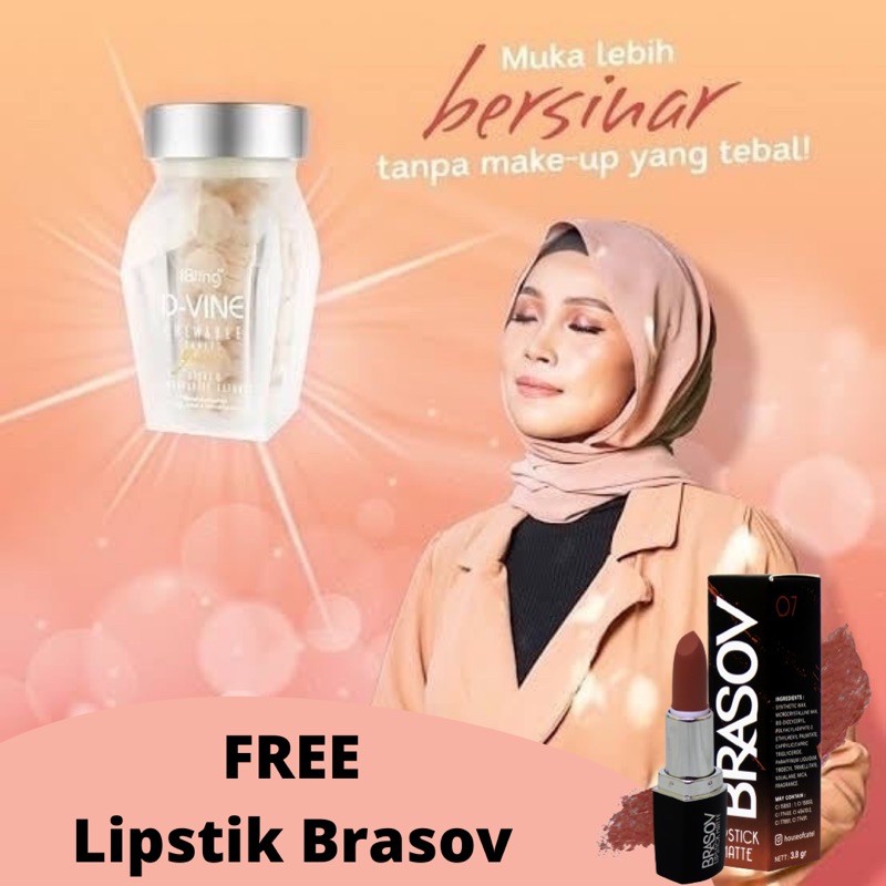 Dvine collagen candy Original | Minuman Kolagen Halal | Suplemen untuk Memutihkan Kulit dan Wajah