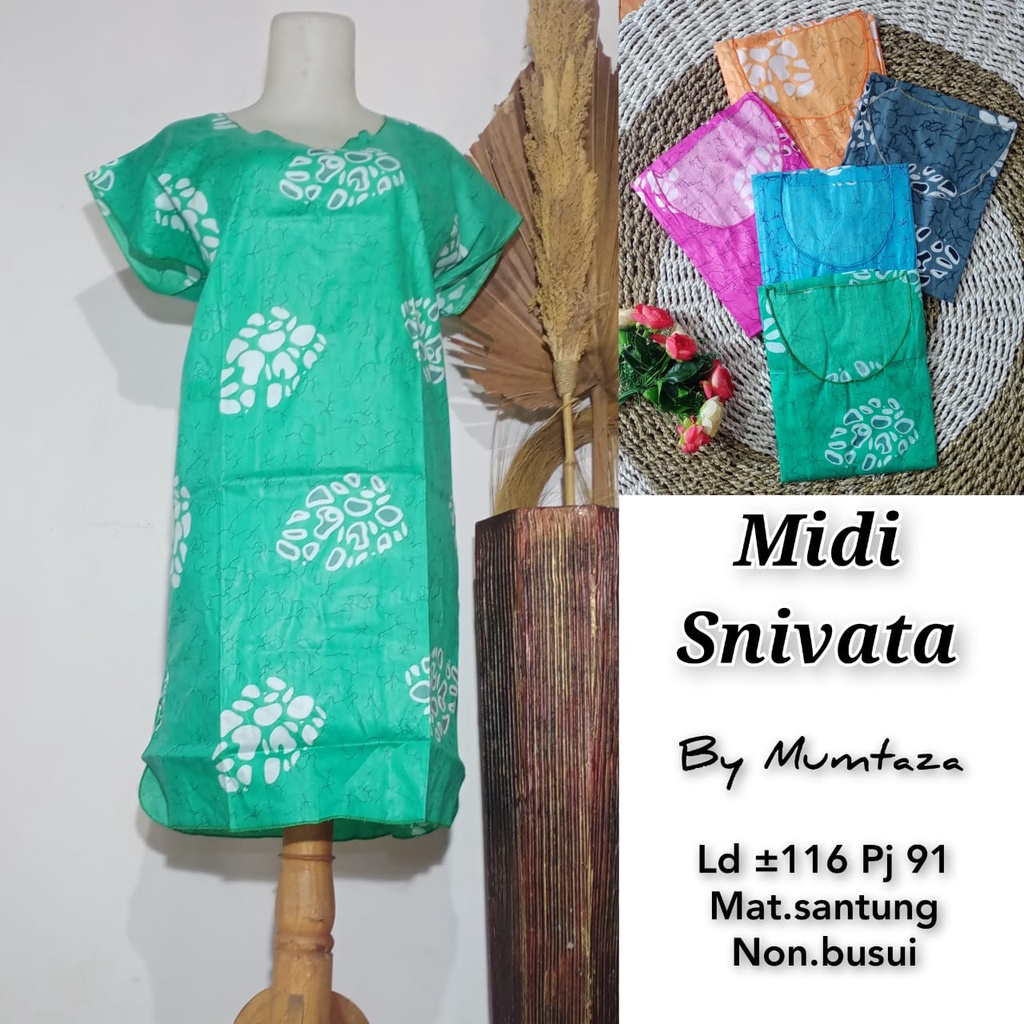 Daster Midi Bunga Daster Midi Murah Daster Midi Tiedye.