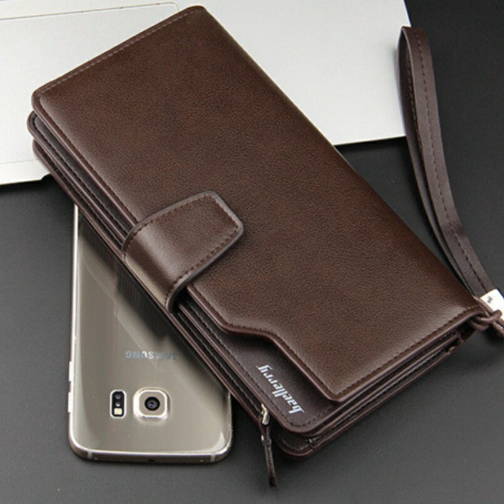 DOMPET BALLERY KULIT PRIA WANITA PANJANG IMPORT BAELLERRY  LONG WALLET 22 CARD BLACK BROWN PREMIUM
