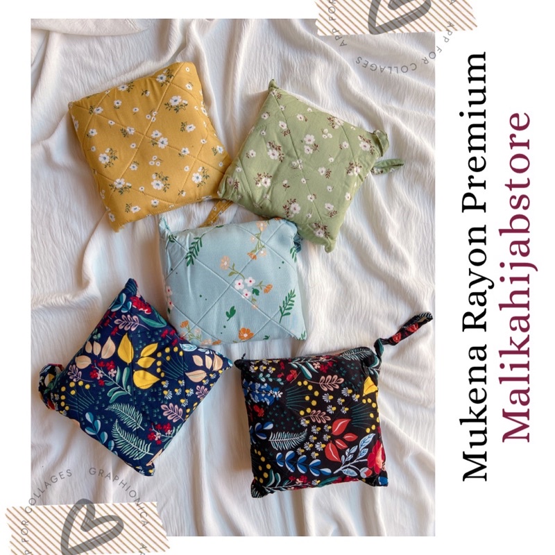 Mukena Rayon Sunrise dan Malikahijabstore, dan ada yg 2in1 Adem Tidak Luntur