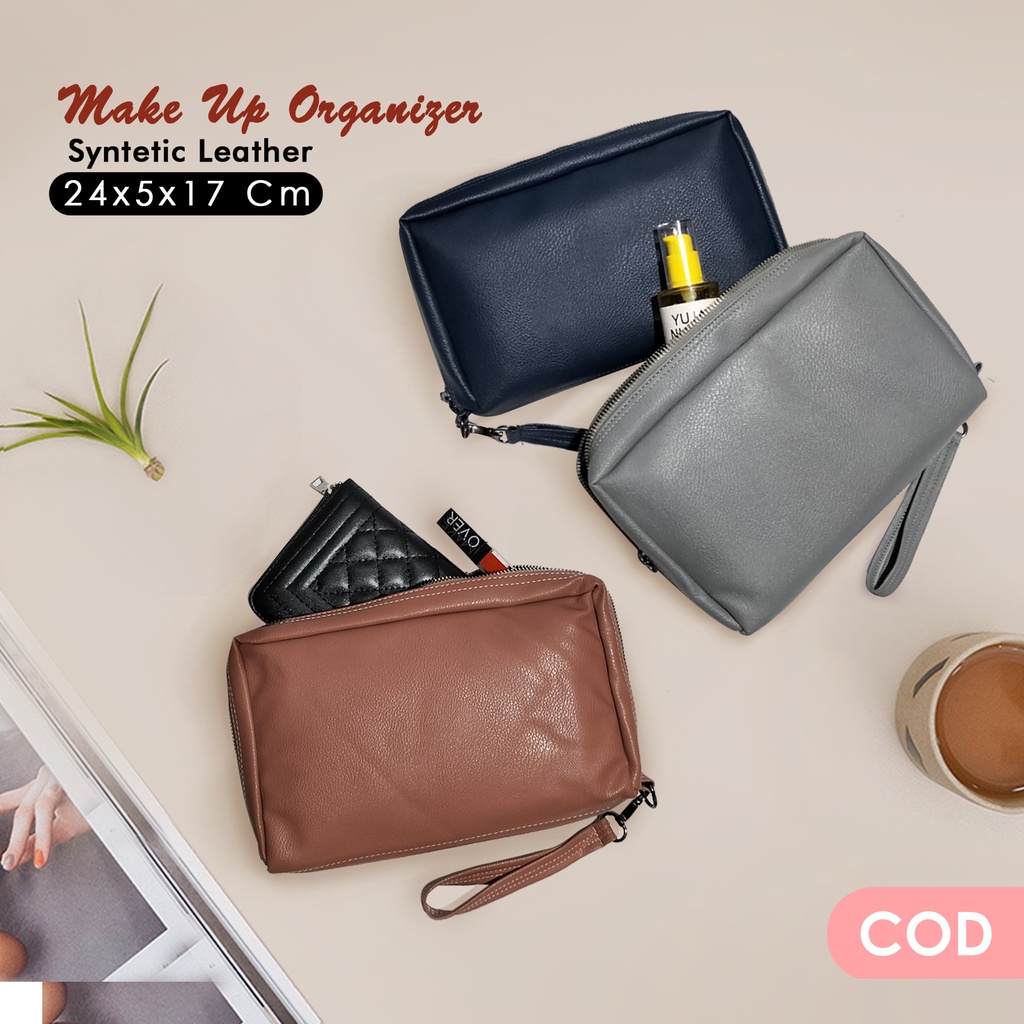 Dompet Wanita Kulit Sintetis Polos Wallet Tempat Uang dan Hp clucth Travel Organizer Pouch bag Tas Murah new