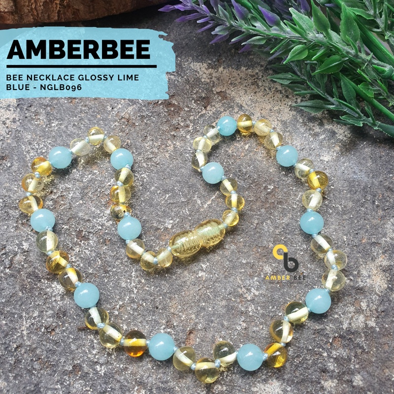 Kalung Amber Bayi &amp; Anak Premium Mix Gemstone Glossy NGLB096 By Amber Bee