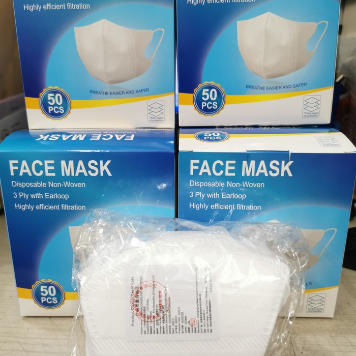 Masker Face Mask Duckbill isi 50 pcs/box -MIRIP Masker Sensi Duckbill