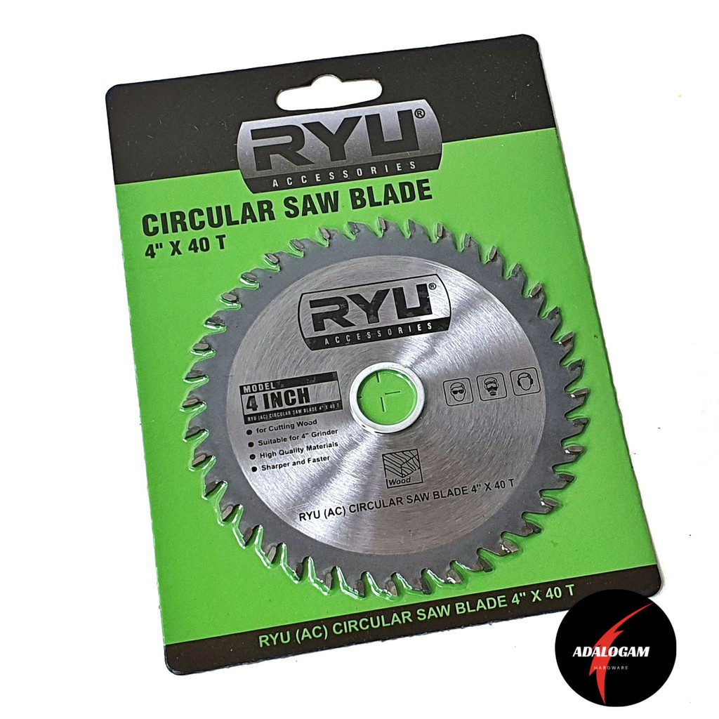 RYU Mata Gergaji Kayu 4 Inch x 40T - Circular Saw Blade