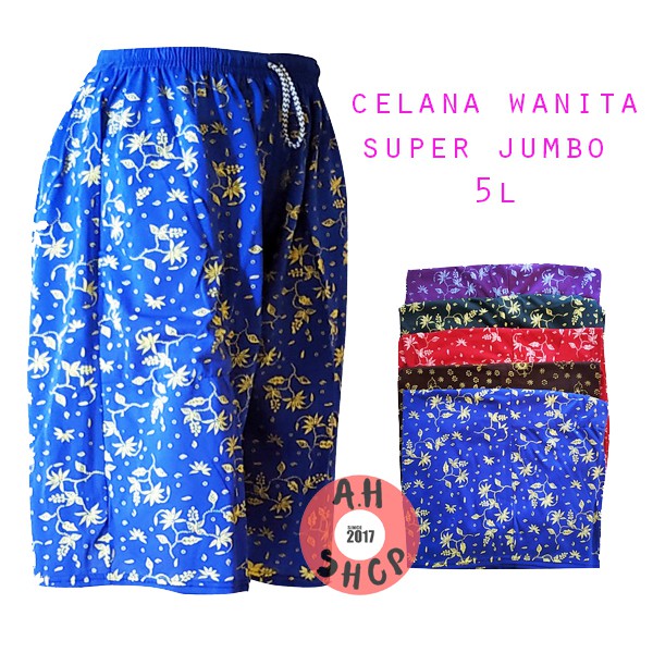  Celana  Pendek Wanita  Celana  Super Jumbo  L5 Bunga  A H Shop 