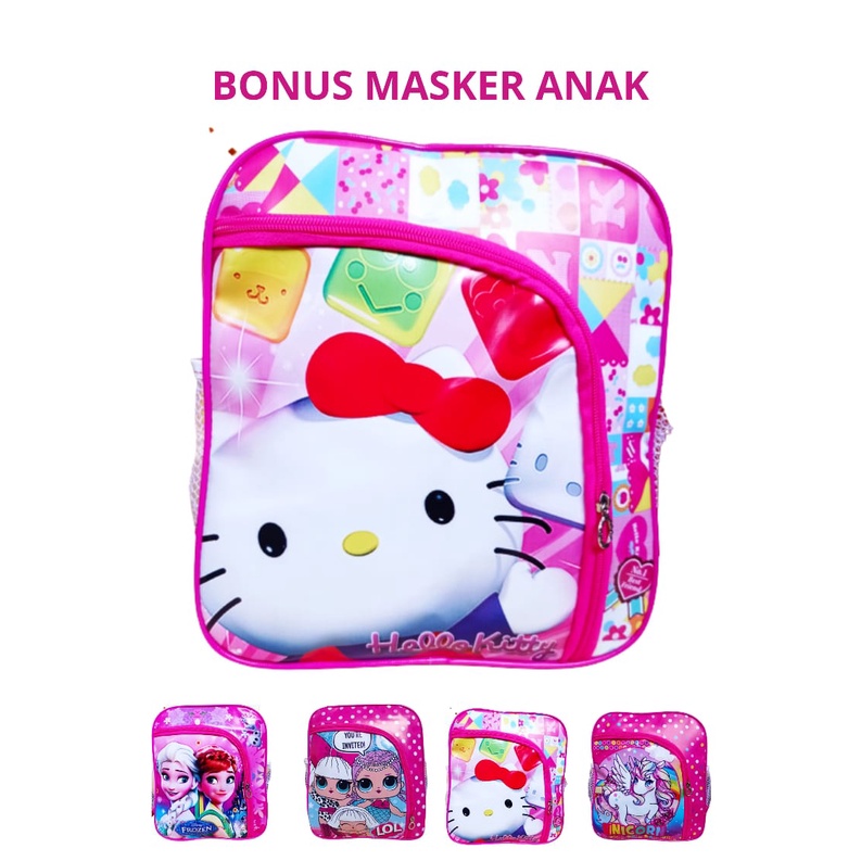 BISA COD / BAYAR DI TEMPAT / BONUS MASKER/TAS SEKOLAH ANAK PEREMPUAN / TAS KARAKTER / TAS PAUD / TAS TK / TAS NGAJI