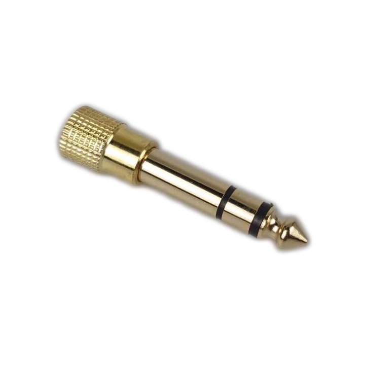 Headphone Jack Adapter 3.5mm 1/8 ke 6.5mm 1/4 Stereo 1 PCS - PJ1652 - Golden