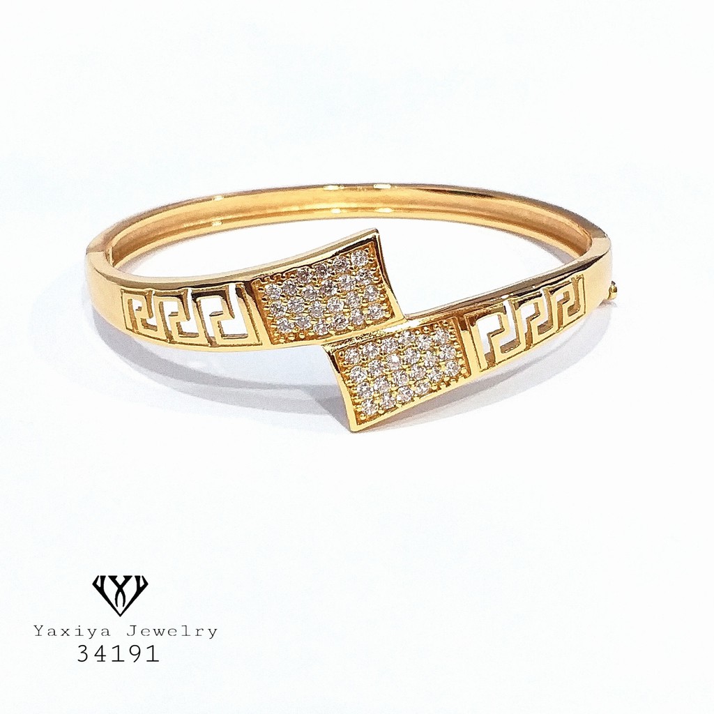 

Gelang Bangle Emas Fashion Perhiasan Lapis Emas 18K Yaxiya Jewelry 570
