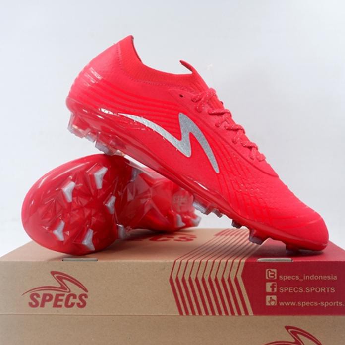 Bhanu Sepatu Bola Specs Accelerator Lightspeed II FG Red Silver 100897 Ori
