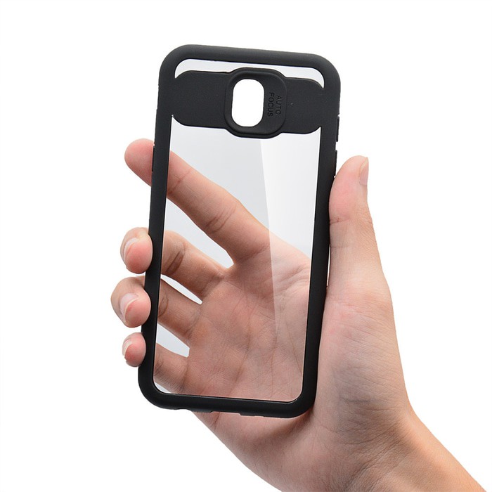 Hardcase Acrylic AutoFocus Case CasingCoverTransparant HP Iphone X