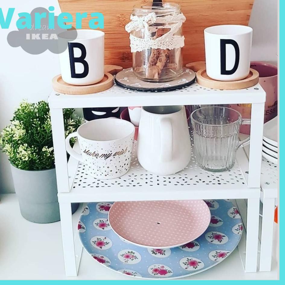 Best Produk HQNME Sisipan Rak Dapur Sekat Rak Lemari Dapur Rak Piring Rak Bumbu Rak Gelas IKEA Varie