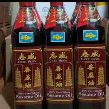 minyak wijen pagoda chee seng pure white sesame oil 750ml