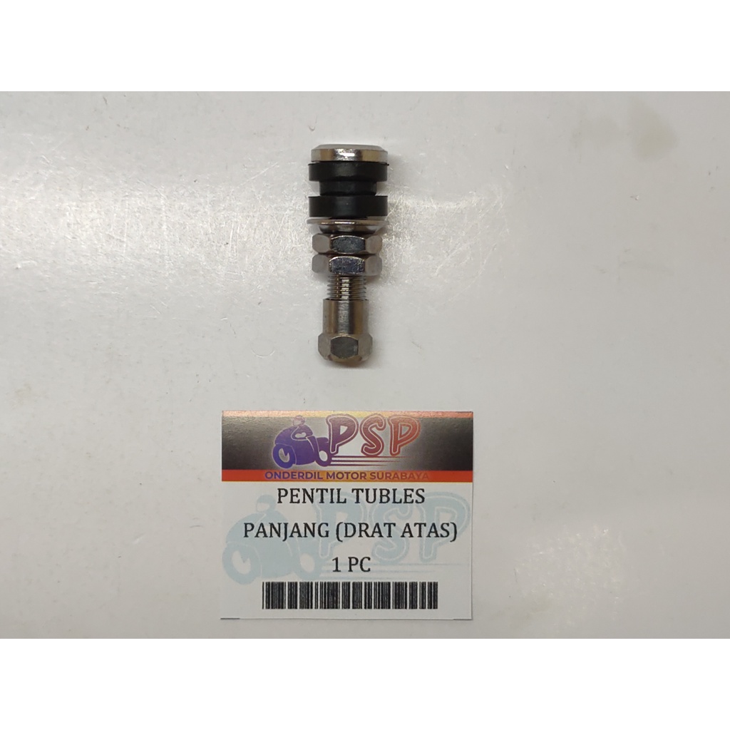 PENTIL TUBLES PANJANG Drat Atas - COP BAN TUBLESS BESI PANJANG Ulir Drat Atas