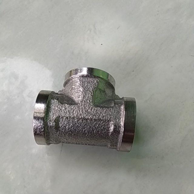 Tee Drat Dalam 1/2 Inch Stainles Steel 304 - Nepel Tee Drat Dalam Kran Pipa