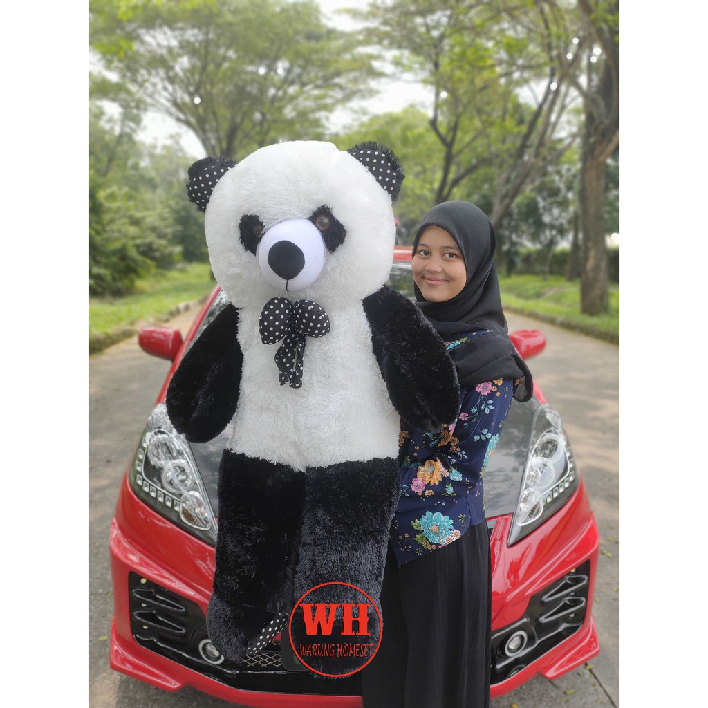 Boneka panda jumbo motif 1 meter
