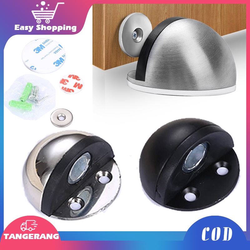 Stainless Door Stopper Penahan Pintu Rumah Anti-Collision Magnetic Stopper Pintu