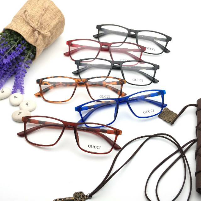 Promo Termurah Kacamata minus kotak | kacamata Anti radiasi | kacamata cylinder | kacamata Gucci 644