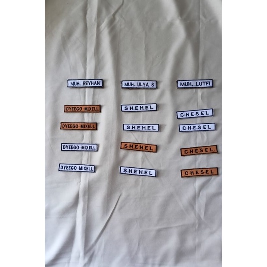 

bordir nama dada siswa 4×