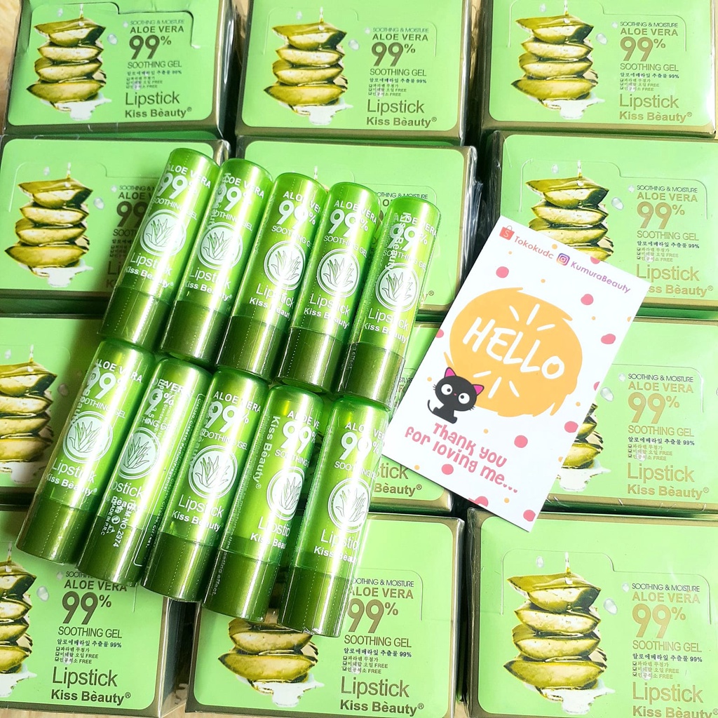 KISS BEAUTY MAGIC LIP BALM PEACH / ALOEVERA