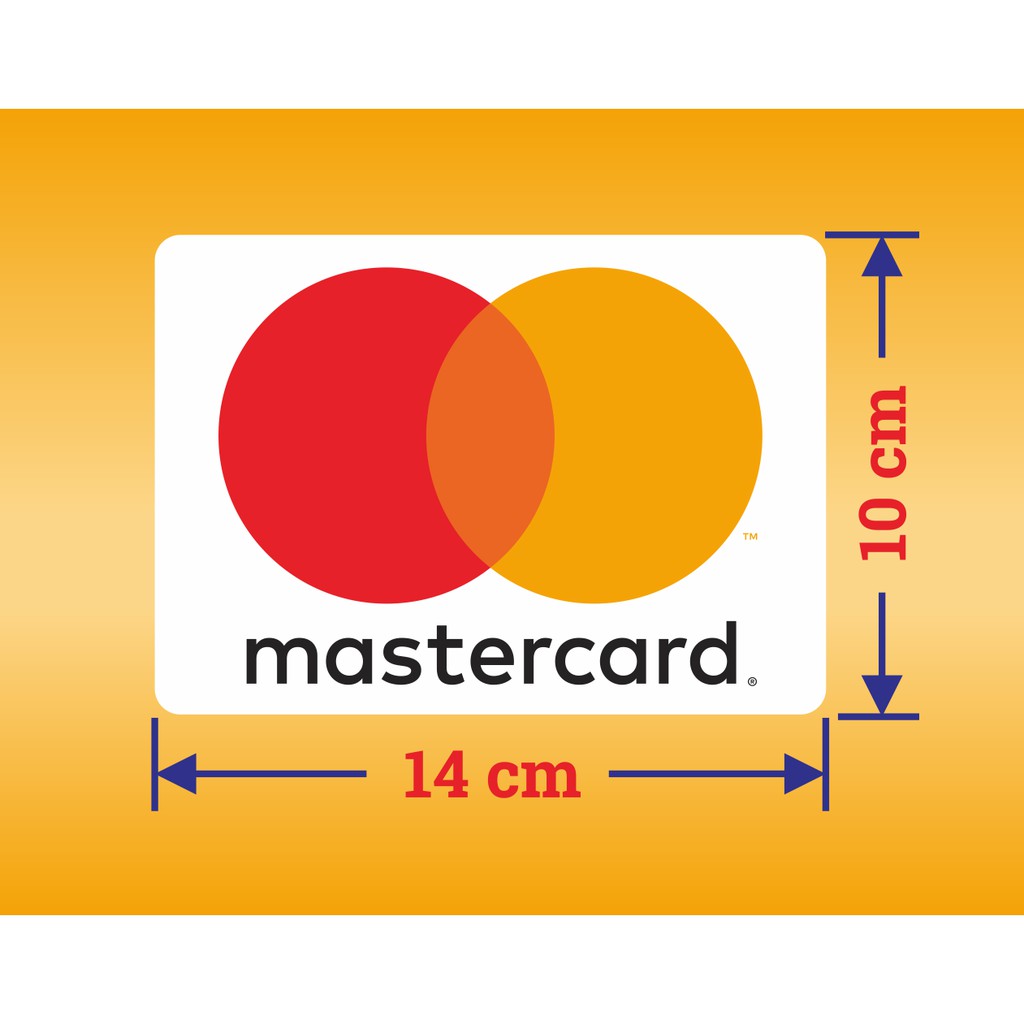 

Sticker pembayaran digital Master Card stiker non tunai cashless MasterCard 14 x 10 cm (2 pcs)