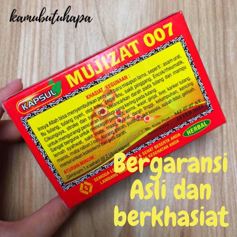 MUJIZAT Obat Herbal kapsul mukjizat PALING MURAH, Obat Asam Urat, Pegal Linu, Sakit Pinggang Rematik-2