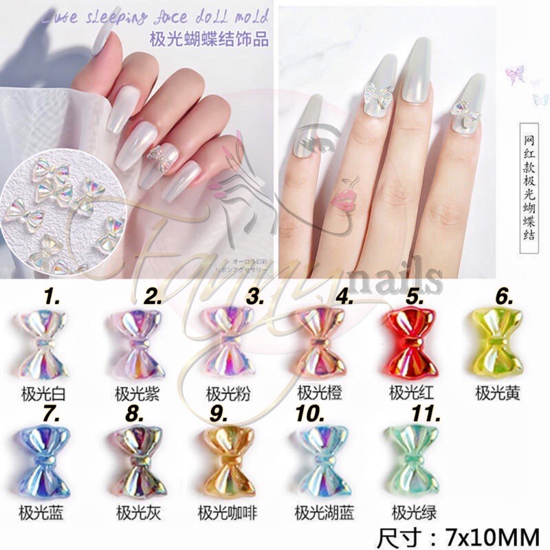 Nail 3D BOW / pita timbul nailart clear /  bow acc nail art pita mold
