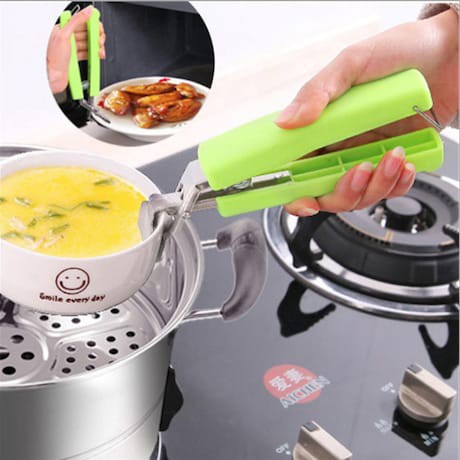 PUSAT23 Penjepit Mangkok Panci Piring ANTI PANAS STAINLESS STEEL Multifungsi Elegan