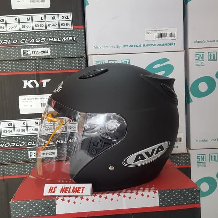 helm AVA SS7 solid black doft