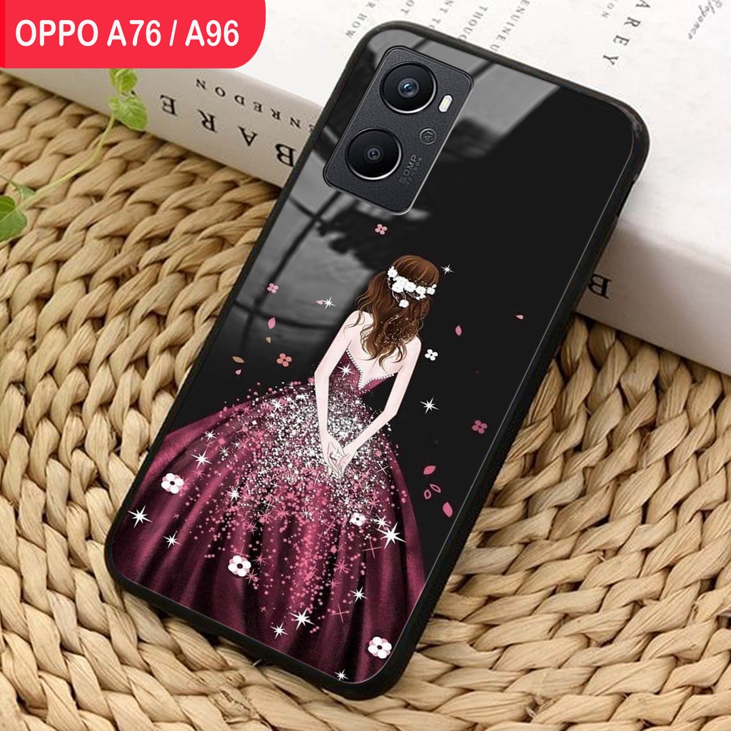 [N05] SoftCase Glass Kaca Oppo A76 / A96  - Case Hp Oppo A76 / A96 - Casing Hp Oppo A76 / A96